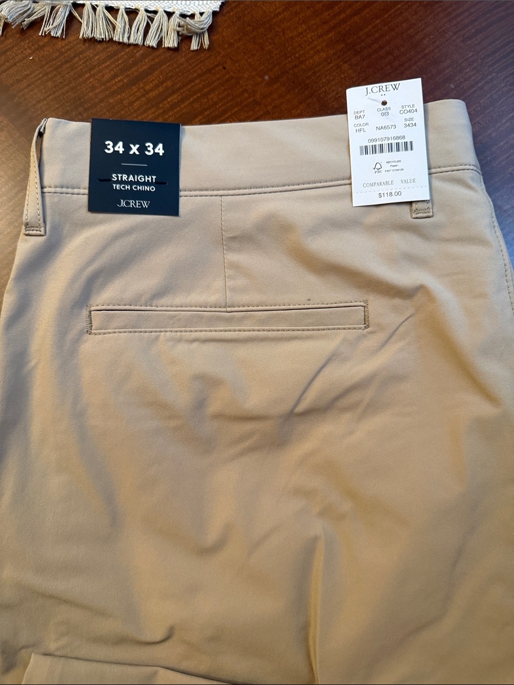 J. Crew Straight Tech Chinos - Tan
